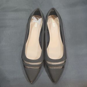 BRAND NEW ALDO POINTED TOE SLIP-ON WOMEN"S LEATHER FLAT G1